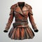 Hyper-realistic Women\\\'s Leather Outfit With Weathered Materials