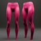 Hyper Realistic Women\\\'s Leggings With Pink Lines