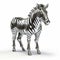 Hyper-realistic Zebra Metal Statue: Free Photo With Clever Cartoon Style