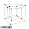 Hypercube 3D object. Vector Illustration