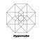 Hypercube vector icon