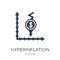 Hyperinflation icon. Trendy flat vector Hyperinflation icon on w