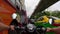 Hyperlapse of motorcycle riding in road traffic in Bangkok POV
