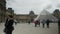 Hyperlapse of people traffic by Louvre, Paris