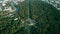 Hyperlapse of the Tiergarten Park and the Victory Column roundabout traffic. Aerial view of Berlin, Germany