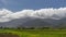 Hyperlapse of the Tuscan village of Bientina, Italy, seen from the surrounding countryside with Monte Pisano and Monte Serra