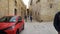 Hyperlapse. Walking along the medieval streets of old Mdina, Malta.