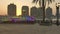 A hyperlapse zooming out shot of Porto Arabia in The pearl  Doha Qatar at sunset