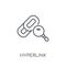 Hyperlink linear icon. Modern outline Hyperlink logo concept on