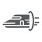 Hyperloop glyph icon, technology and transport, future train sign, vector graphics, a solid pattern on a white