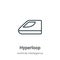 Hyperloop outline vector icon. Thin line black hyperloop icon, flat vector simple element illustration from editable artificial