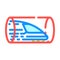 hyperloop railway color icon vector illustration