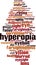 Hyperopia word cloud