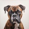 Hyperrealism Painting Boxer In White Background