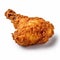 Hyperrealism Photography Of Fried Chicken On White Background