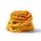 Hyperrealism Photography Of Spaghetti De Choclo On White Background