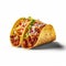 Hyperrealism Photography Of Two Chili Tacos On White Background