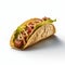 Hyperrealism Photography Of A Wrapped Taco On White Background