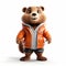 Hyperrealistic Beaver Bear Pc Wallpaper With Detailed Character Design