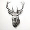 Hyperrealistic Black And White Deer Portrait Tattoo Drawing