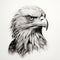 Hyperrealistic Black And White Eagle Portrait Tattoo Drawing