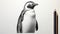 Hyperrealistic Black And White Pencil Drawing Of A Penguin