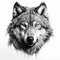 Hyperrealistic Black And White Wolf Portrait Tattoo Drawing