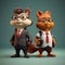 Hyperrealistic Cartoon Animals In Suits: A Youthful Snailcore Adventure