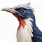 Hyperrealistic Cartoon Bird Illustration With Exaggerated Nobility