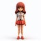 Hyperrealistic Cartoon Girl With Red Hair - Uhd Image