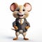 Hyperrealistic Cartoon Rat: A Playful And Stylish Animated Character