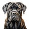 Hyperrealistic Charcoal Drawing Of A Mastiff On White Background