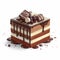 Hyperrealistic Chocolate Cake With Candy And Icing Vector Illustration