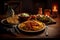 Hyperrealistic Cinematic Still Life Photography of a Home Cooked Meal, Made with Generative AI