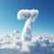 Hyperrealistic Cloud Art: A Dreamlike Perspective Of The Number Seven
