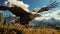 Hyperrealistic Eagle Portrait In Unreal Engine: Ambitious And Detailed Hunting Scene