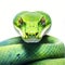 Hyperrealistic Green Python Close-up: A Stunning Visual Encounter