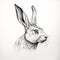 Hyperrealistic Hare Head: Dark, Detailed, And Playful Animal Portrait