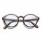 Hyperrealistic Illustration Of Brown Eyeglasses With Detailed Shading