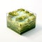 Hyperrealistic Illustration Of A Green Grassy Mountain In A Tactile Landscape