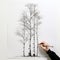 Hyperrealistic Ink Drawing Of Birch Trees By A Skilled Artist