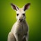 Hyperrealistic Kangaroo 3d Render On Vibrant Green Background