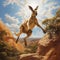 Hyperrealistic Kangaroo In Flight: A Breathtaking Artistic Creation
