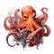 Hyperrealistic Octopus Olympic Tattoo Illustration Art