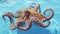 Hyperrealistic Octopus Swimming In Unreal Engine Rendered Pool