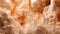 Hyperrealistic Orange Cave With White Rocks: A Close-up Sculpted Composition