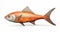 Hyperrealistic Orange Fish Sculpture Inspired By Emily Carr\\\'s Wood Sculptures