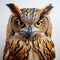 Hyperrealistic Owl Portrait: Feathers And Raw Confrontation