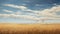 Hyperrealistic Painting Of A Romanticized Wheat Field And Clouds