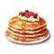 Hyperrealistic Pancakes Illustration With Detailed Character And Colorful Brushwork